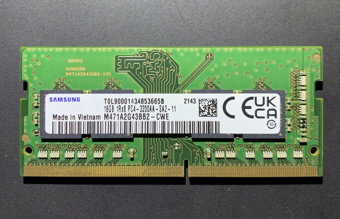 16GB Samsung M471A2G43BB2-CWE PC4-3200AA SODIMM Laptop Memory