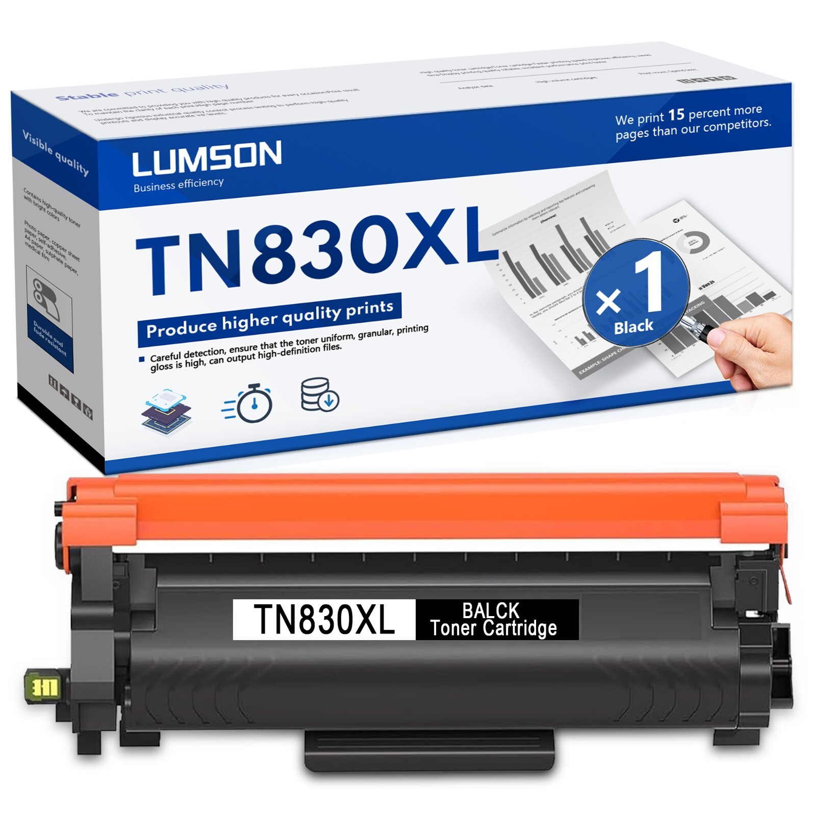 TN830XL High Yeild Toner Cartridge for Brother HL-L2400D L2405W MFC-L2820DW
