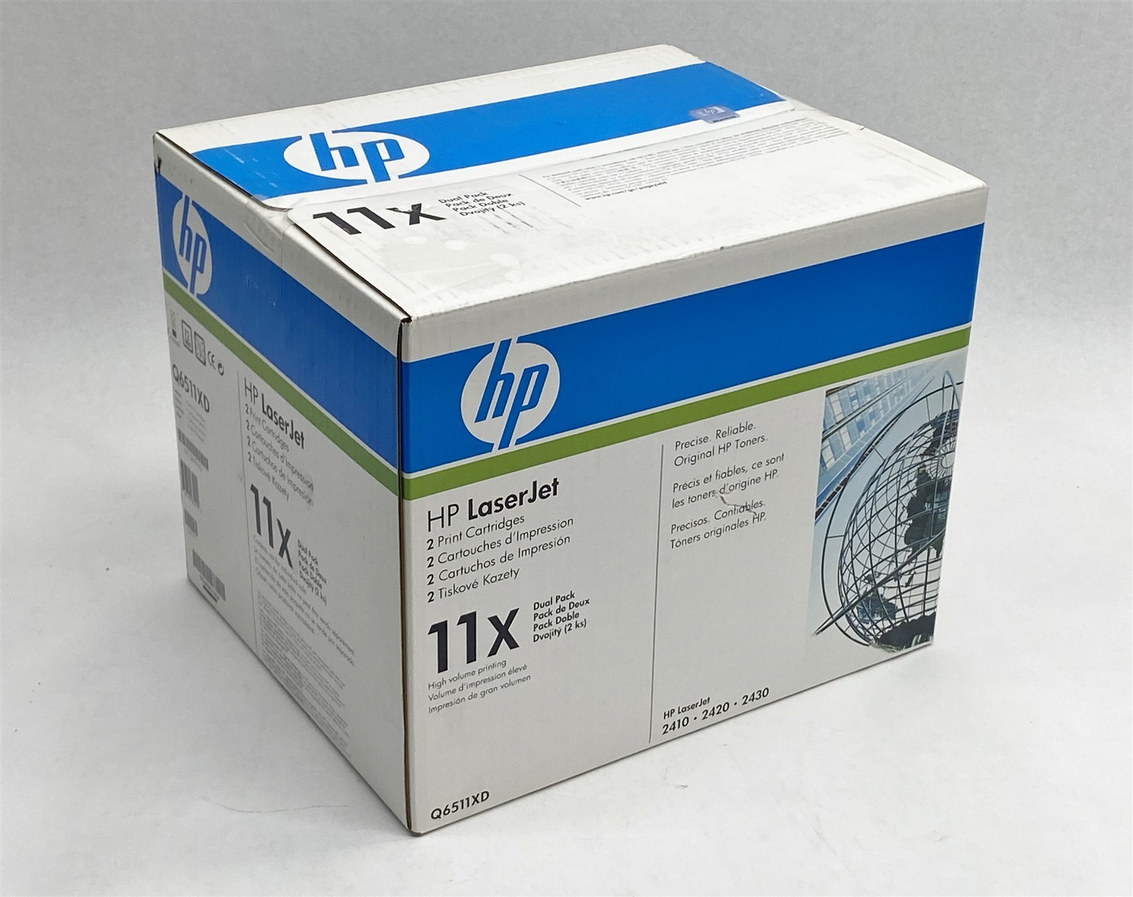 HP Q6511XD Q6511X (11X) Black High Yield Toner Cartridges Dual Pack Genuine OEM