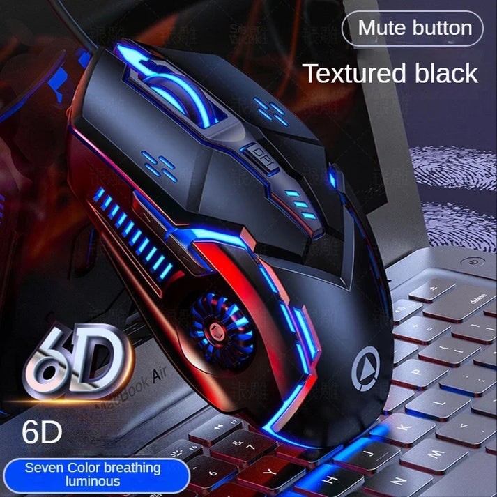 Backlit G5 Wired Gaming Mouse 6 Keys Macro Programming Game Computer Tablet PC