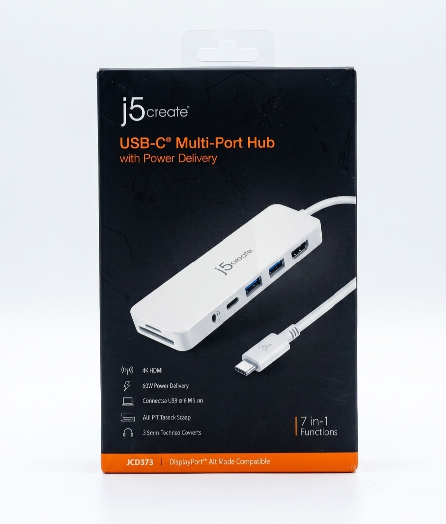 j5create USB-C Multi-Port Hub with Power Delivery, JCD373