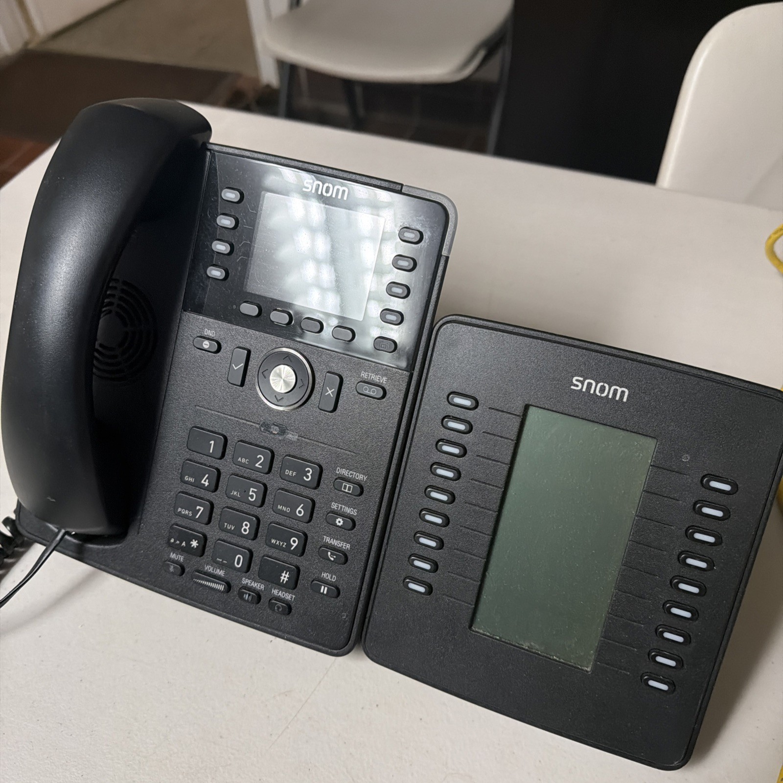 Snom D735 Global Desk IP telephone phone high-resolution 2.7” w/Sidecar D7