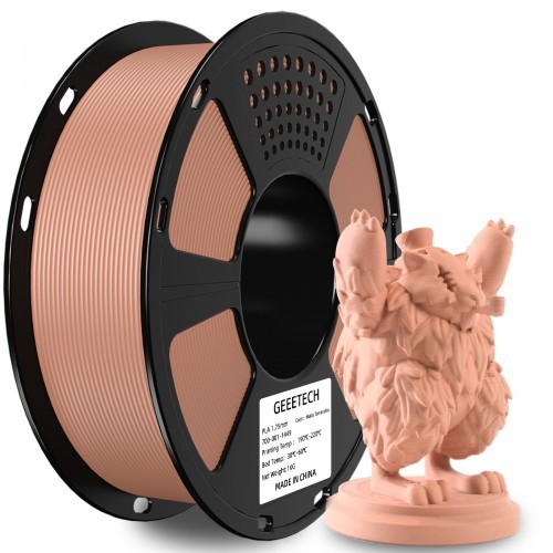 GEEETECH Matte PLA 3D Printer Filament 1.75mm 1kg Terracotta Premium Finish PLA