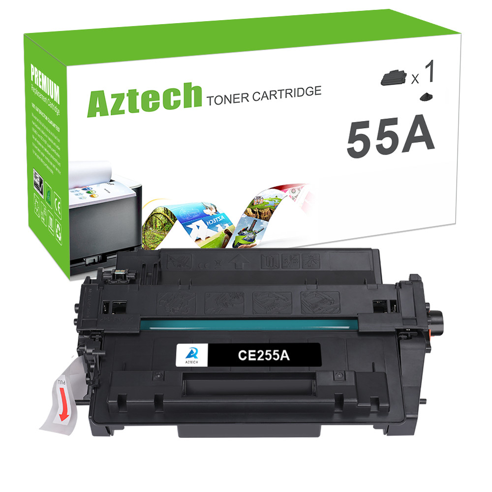 Compatible With HP CE255A (55A) Black Toner Cartridge - 1 Pack