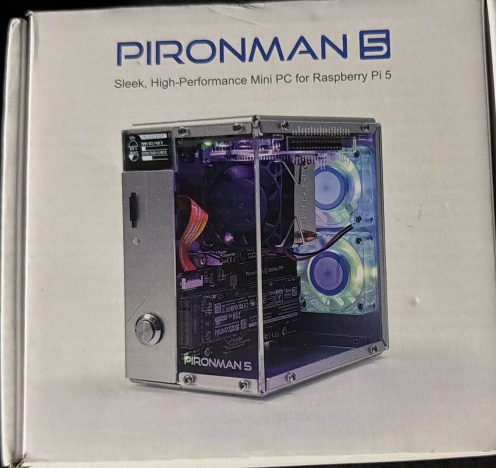 Pironman 5 NVMe M.2 PCIe Mini PC Case for Raspberry Pi 5 w/ RGB Fans, OLED