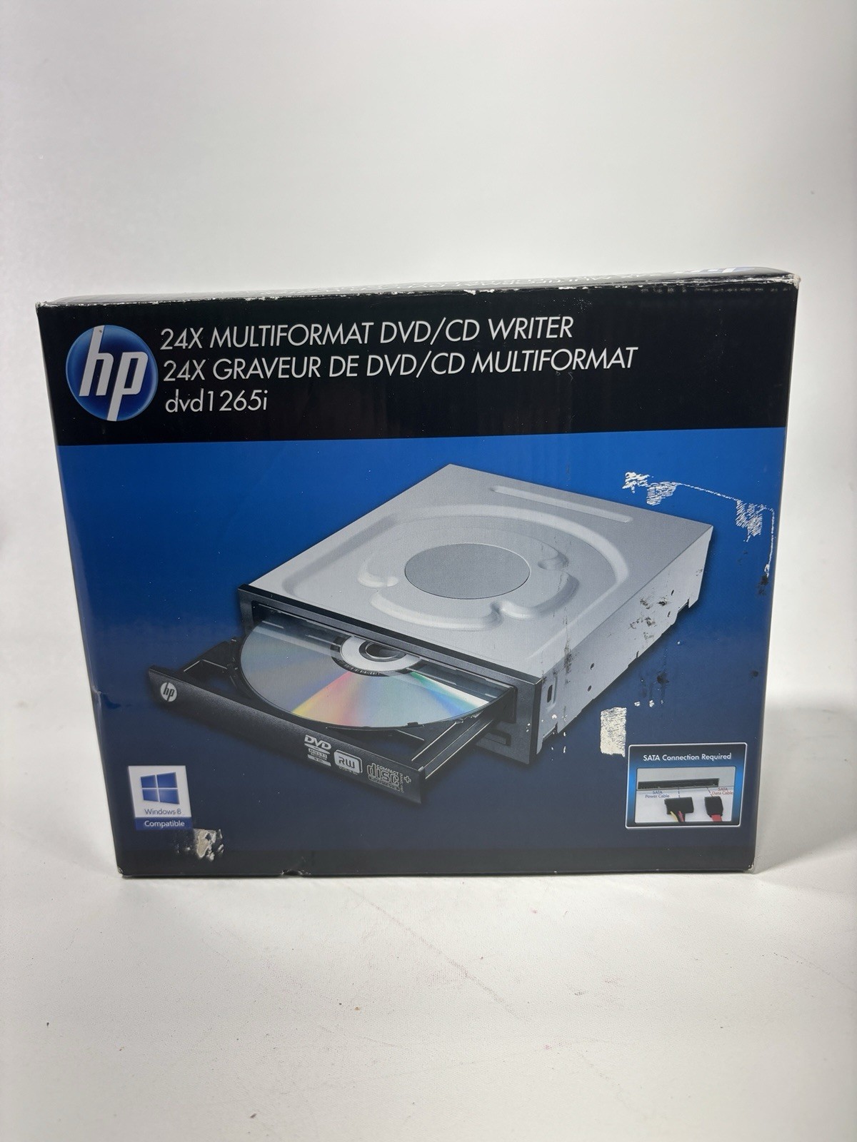 HP dvd1265i 24X Internal SATA DVD CD Writer Burner LightScribe Open Box