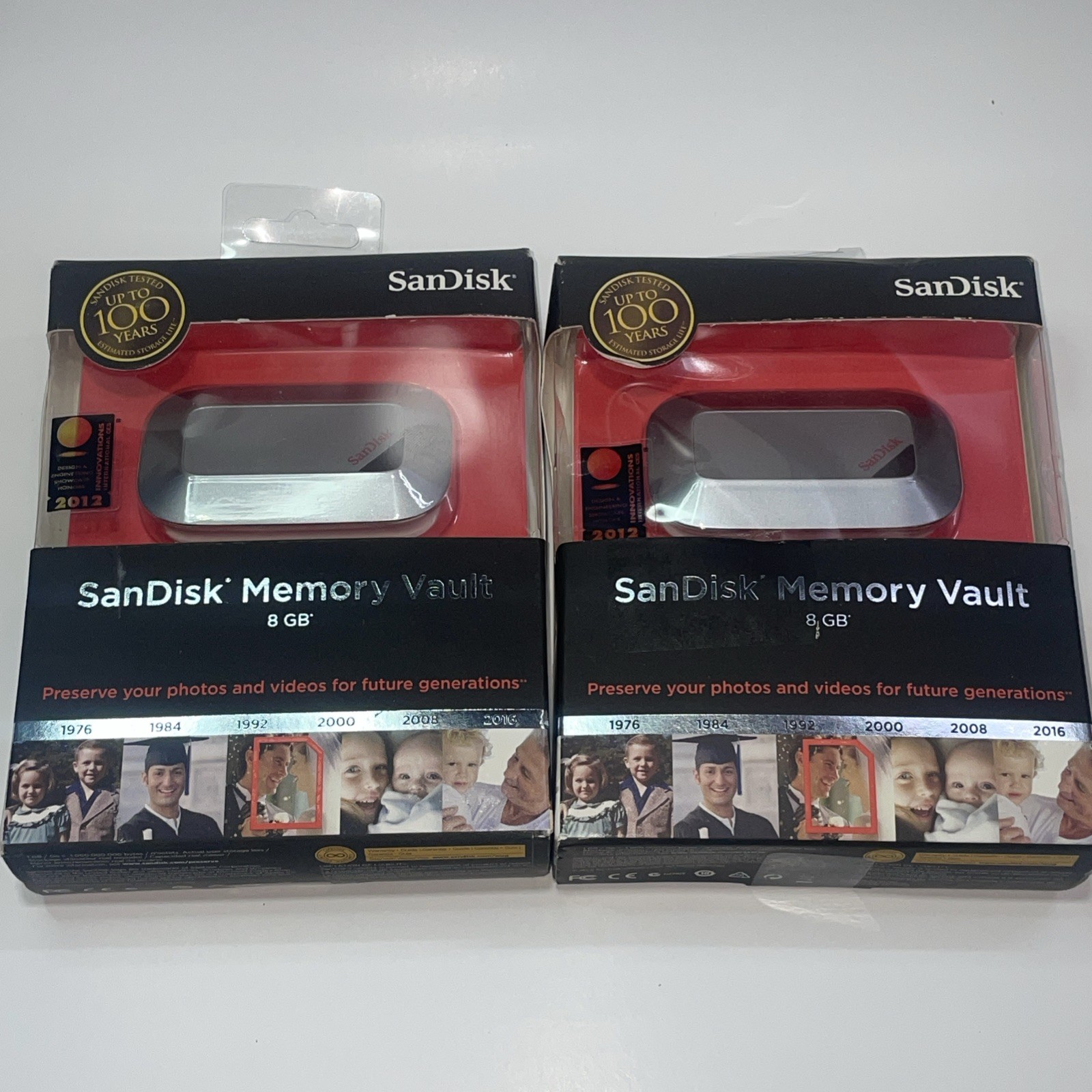 Lot Of 2 SanDisk Memory Vault 8GB Drives New Old Stock NOS