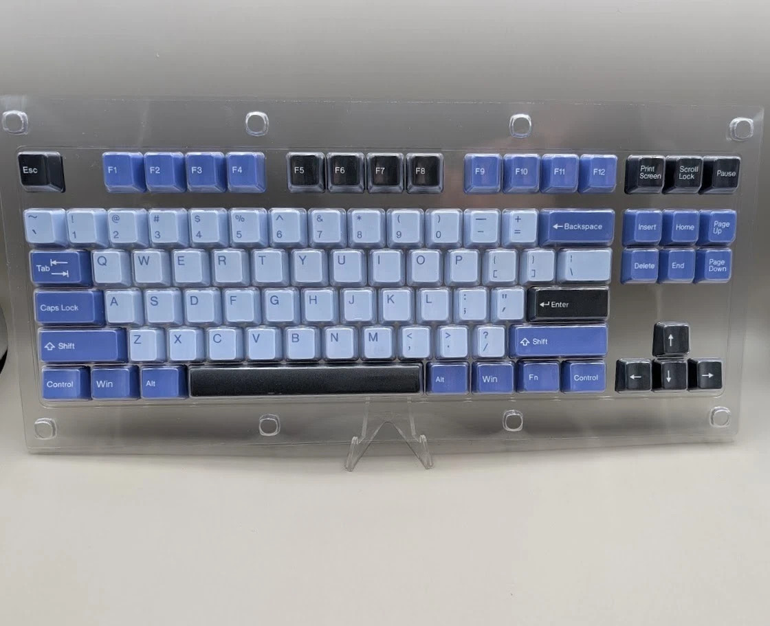 Share Discord Dark Theme TKL 87 Key ABS Keycap Set New Blue Black Keyboard