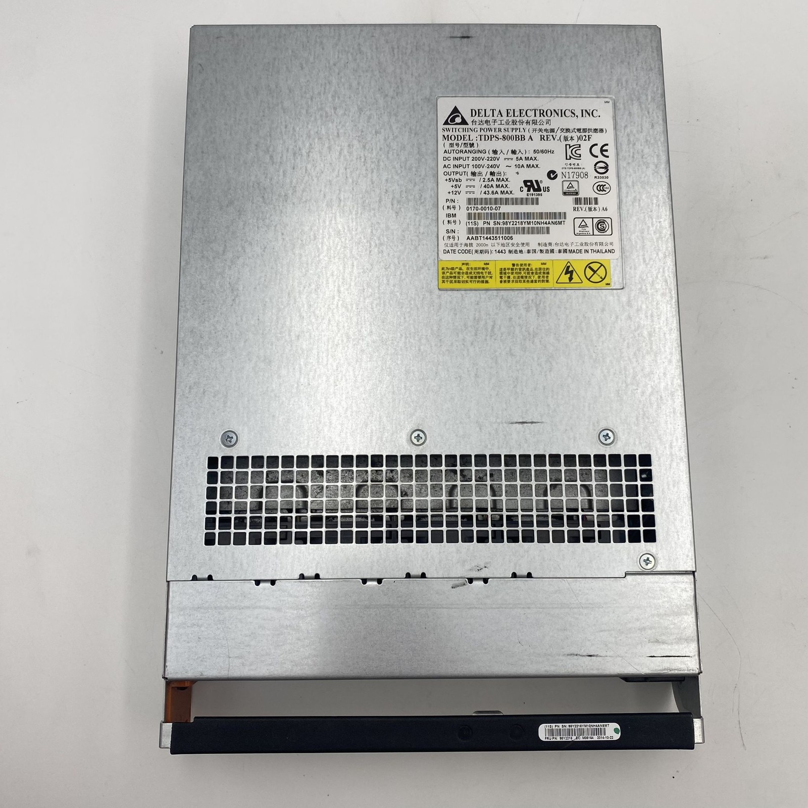 IBM V7000/V3700 EXPANSION 800W PS 98Y2218 01AC550 00WK807 45W8229 45W8841
