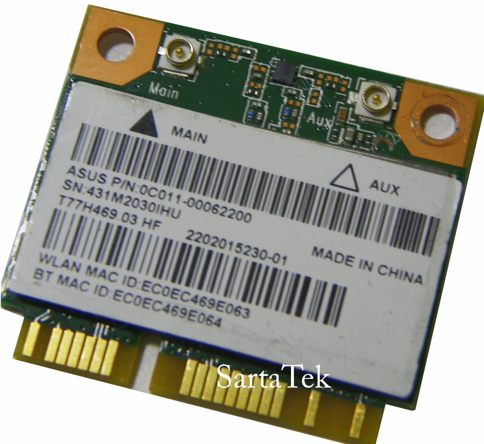 Mediatek MT7630E 802.11bgn Half Wi-Fi BT 4.0 OEM Asus 0C011-00062200 T77H469.03