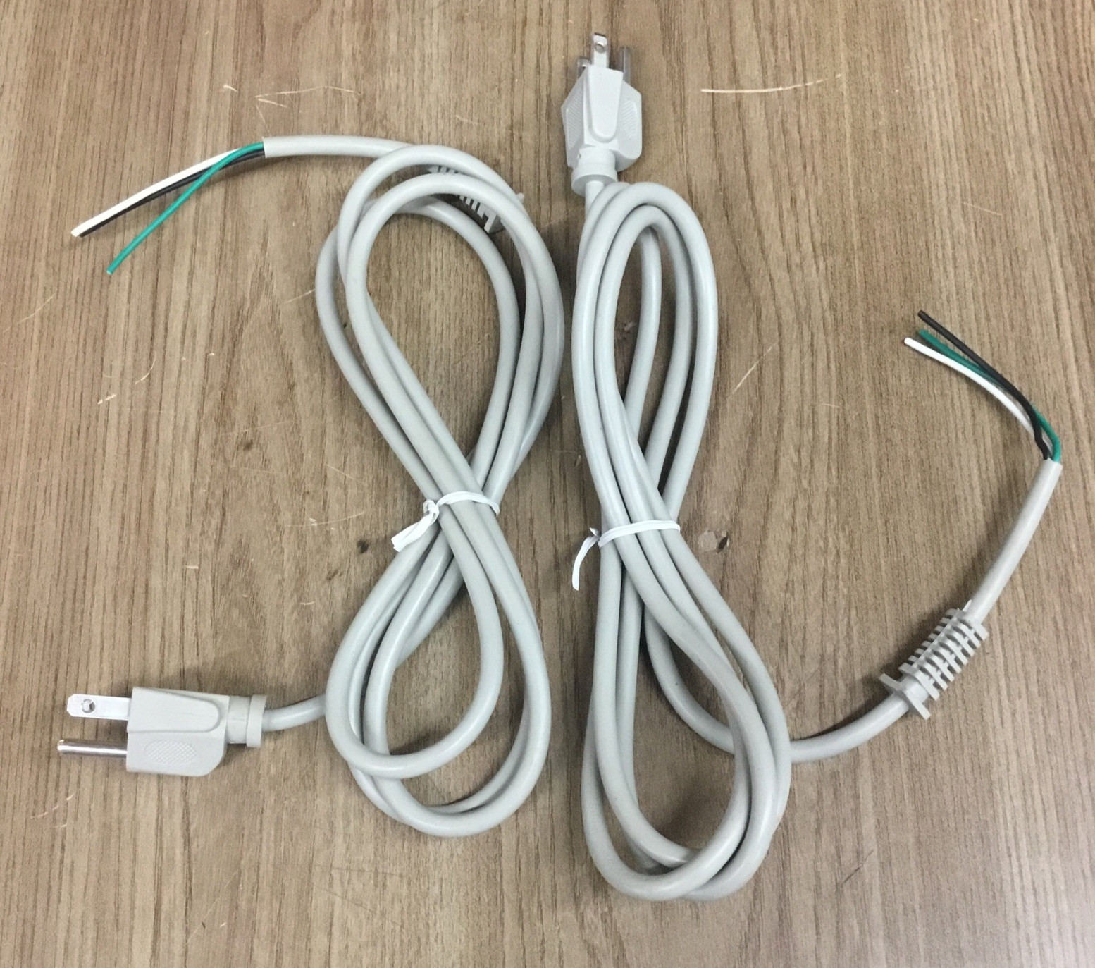 TWO- 6ft 18 Gauge 3 Prong Heavy Duty Replacement Power Supply Cord Cable 120VAC