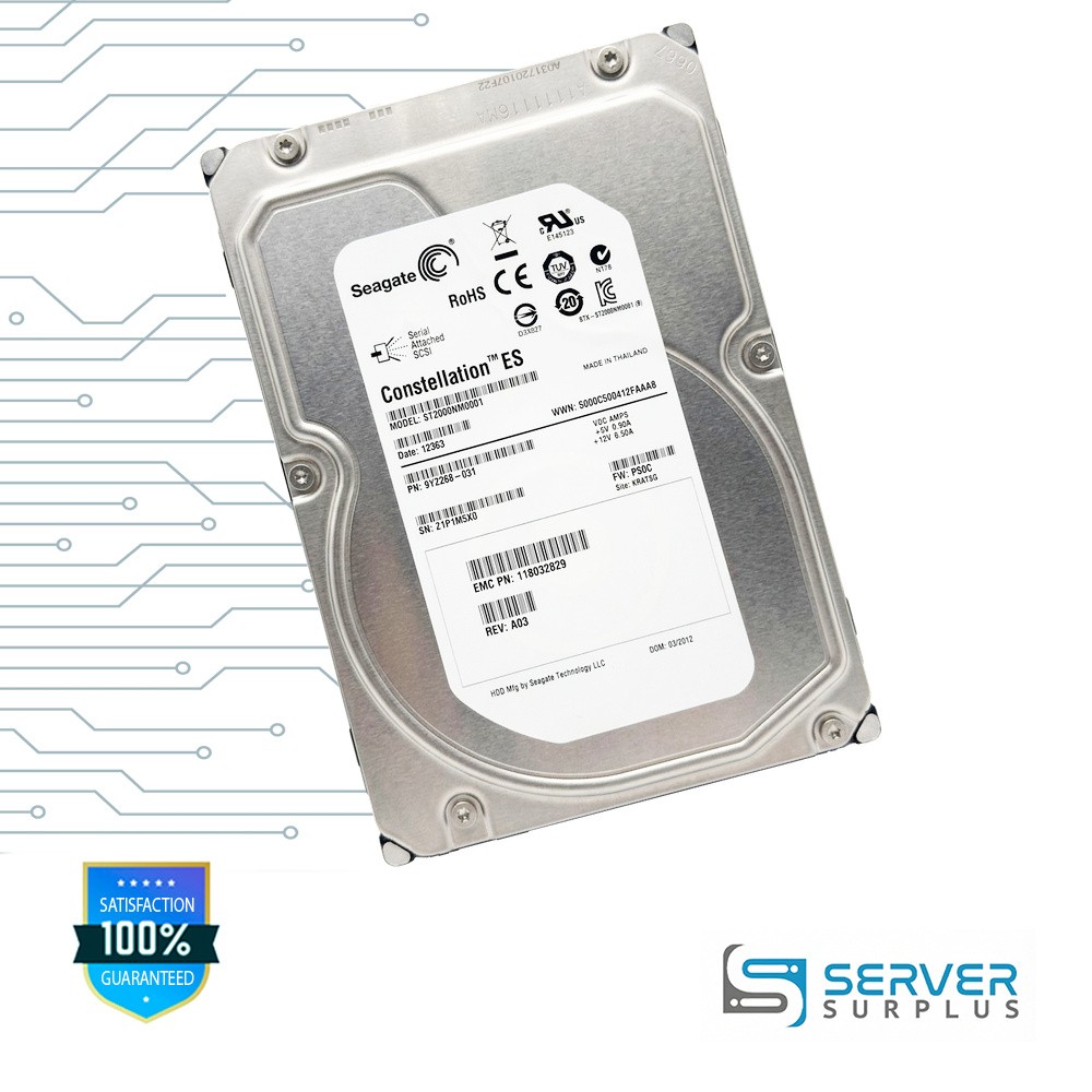 EMC Constellation ES 2TB SAS 3.5-Inch Enterprise HDD | 118032829 | ST2000NM0001