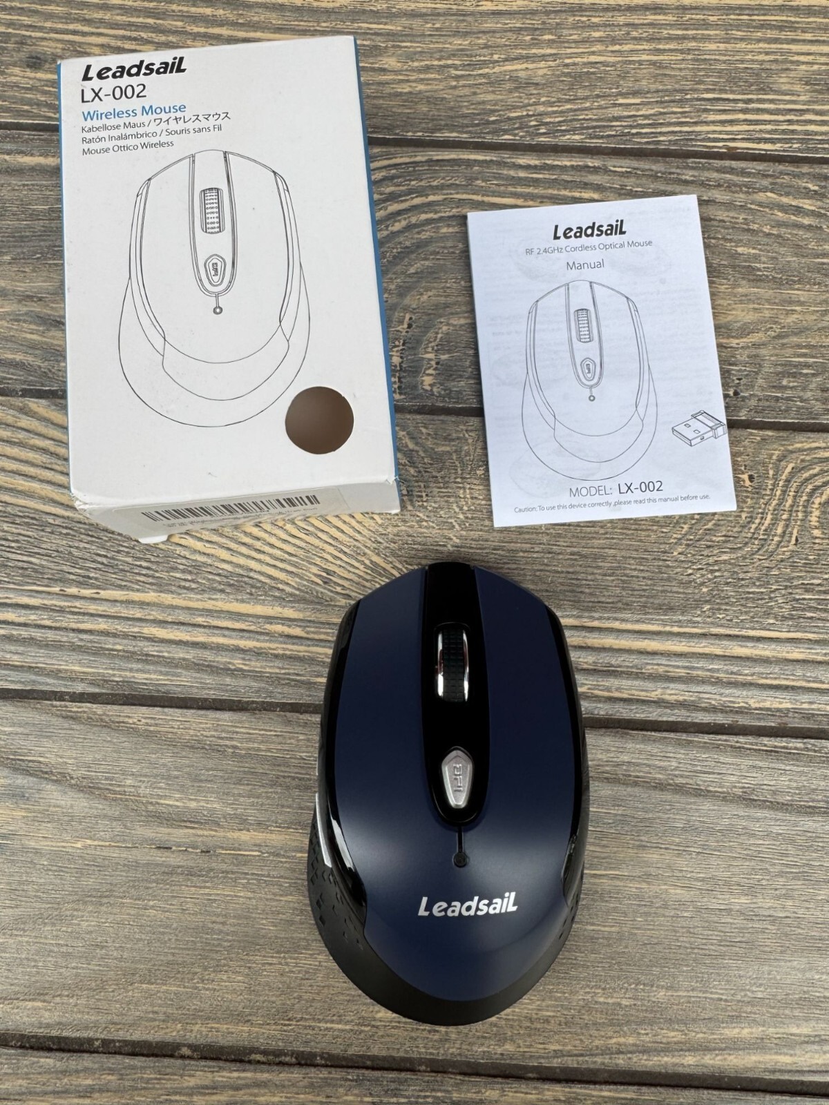Leadsail LX-002 Wireless Optical Mouse 2.4GHz RF Cordless For Home & Office Use