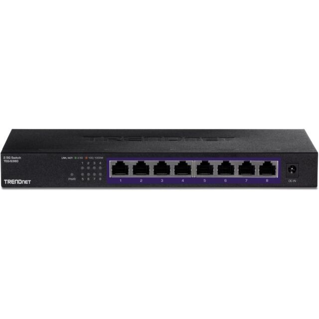 TRENDnet TEGS380 8 Port Wall Mountable Ethernet Switch