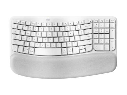 Logitech 920-012275 Wave Keys Wireless Ergonomic Keyboard Off White