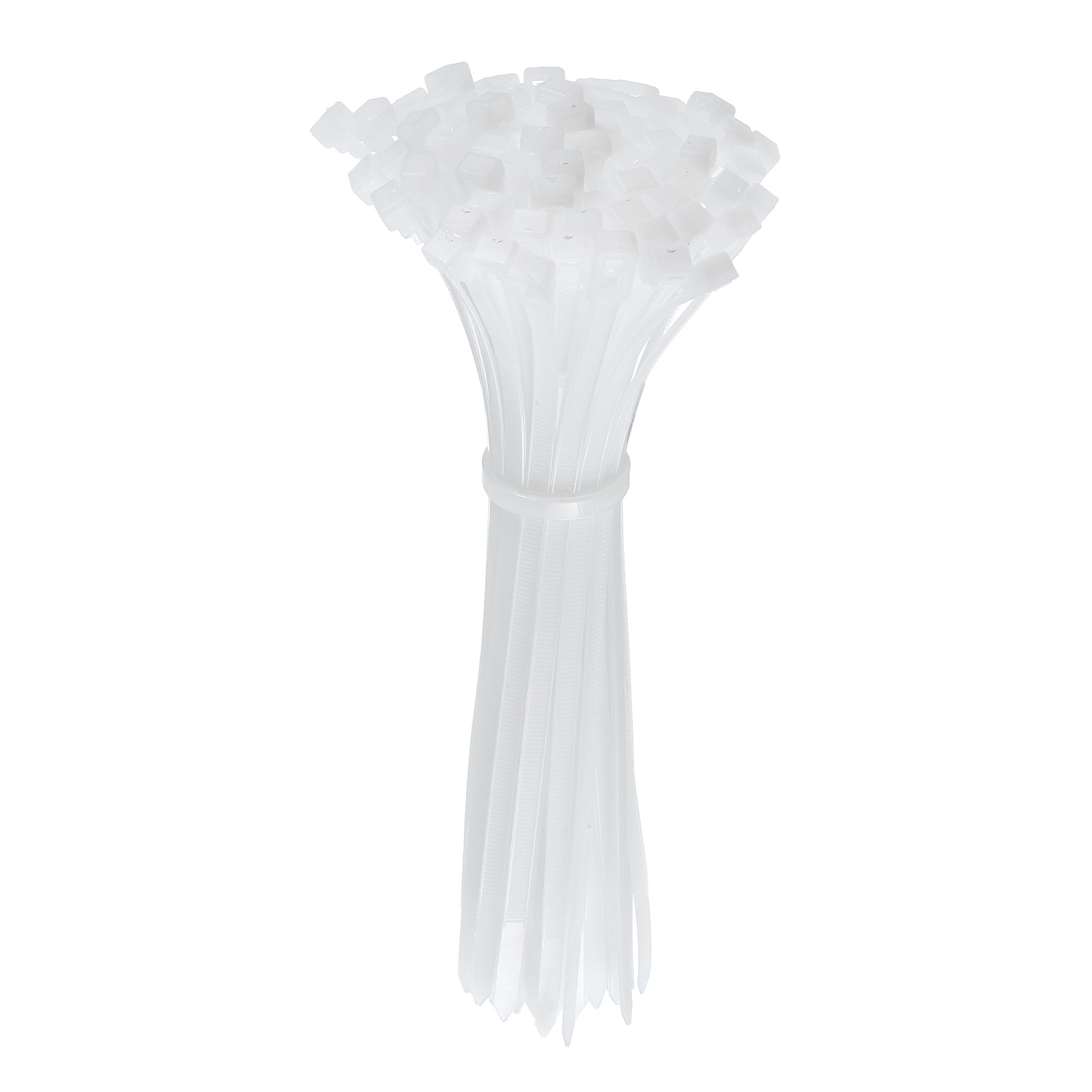 8 Inch  Releasable Cable Ties Adjustable Zip Ties White 100Pcs