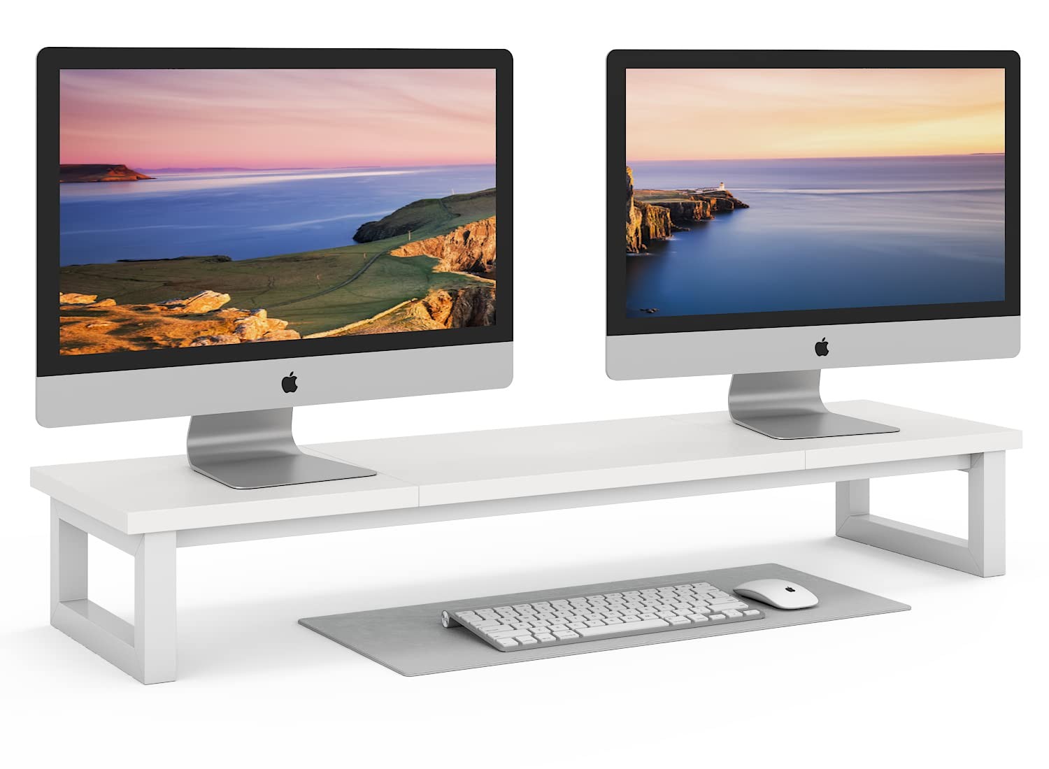 YAOHUOO Dual Monitor Stand Riser, 39Inch Large Monitor Stands for 2 Monitors, Co
