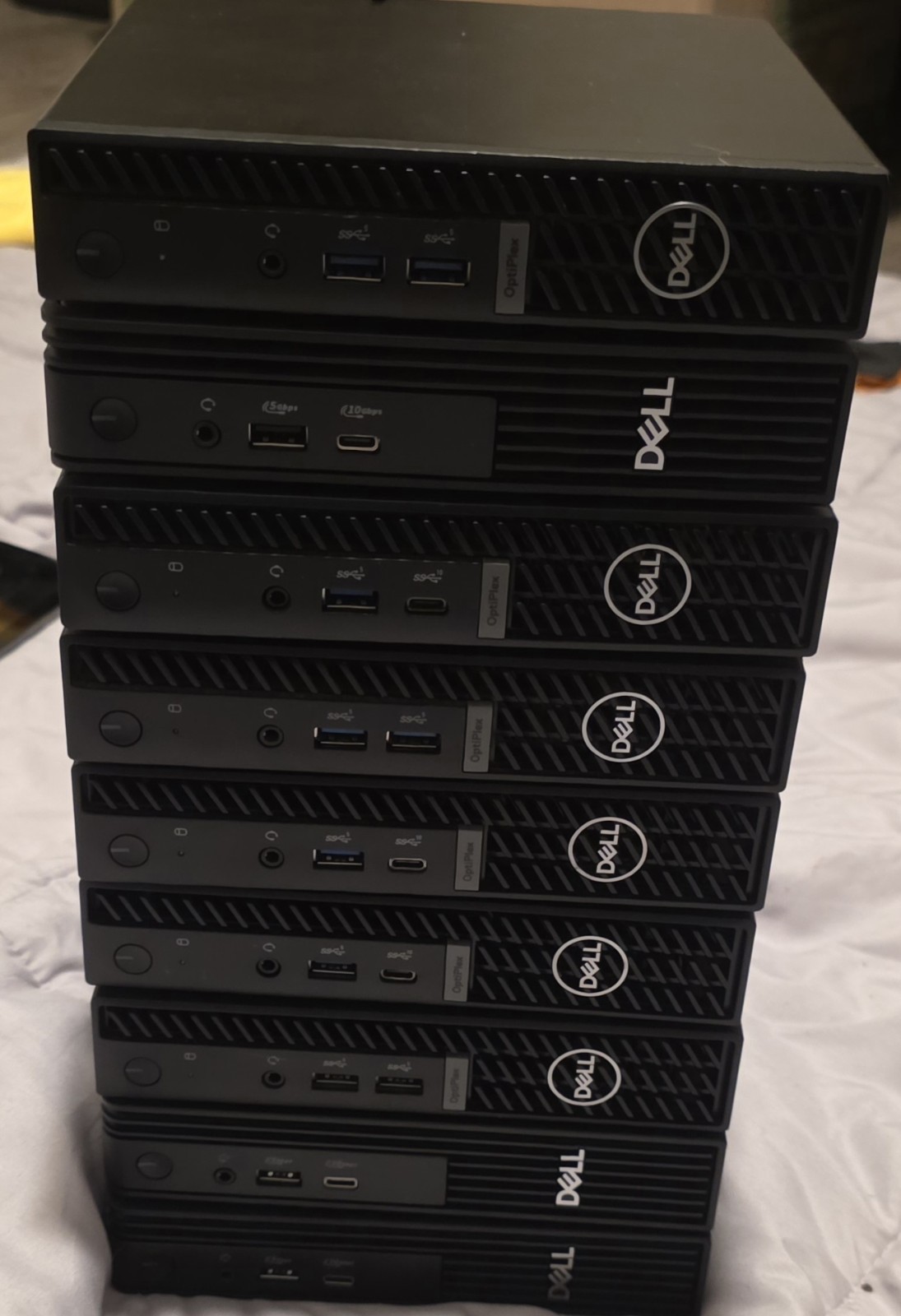 Lot of 9 Dell Micro PCs QCM1250 OptiPlex 7020 7010 i5 16GB 256GB Win11 Pro