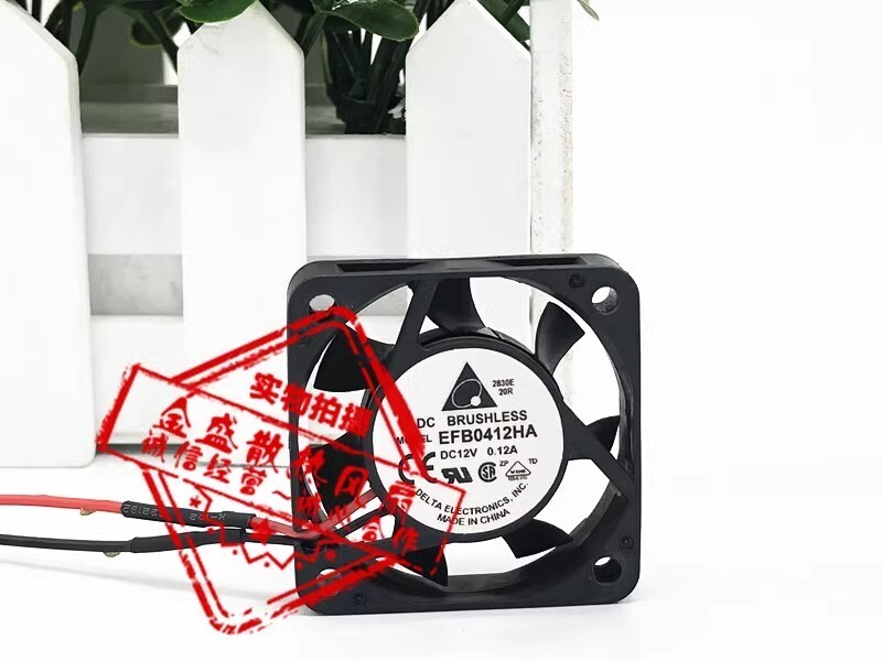 Delta EFB0412HA 4010 DC12V 0.12A 4CM 2-Wire Dual Ball Cooling Fan