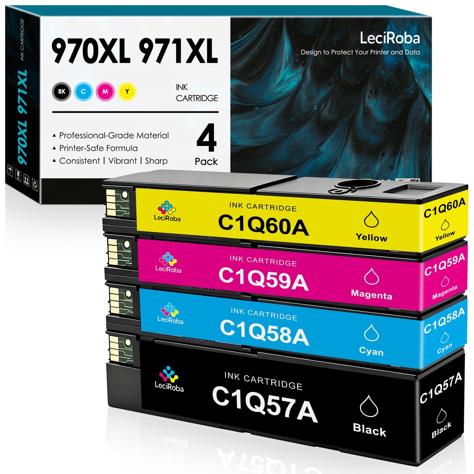 LeciRoba Compatible 970XL 971XL PageWide High Yield Ink Cartridge for HP