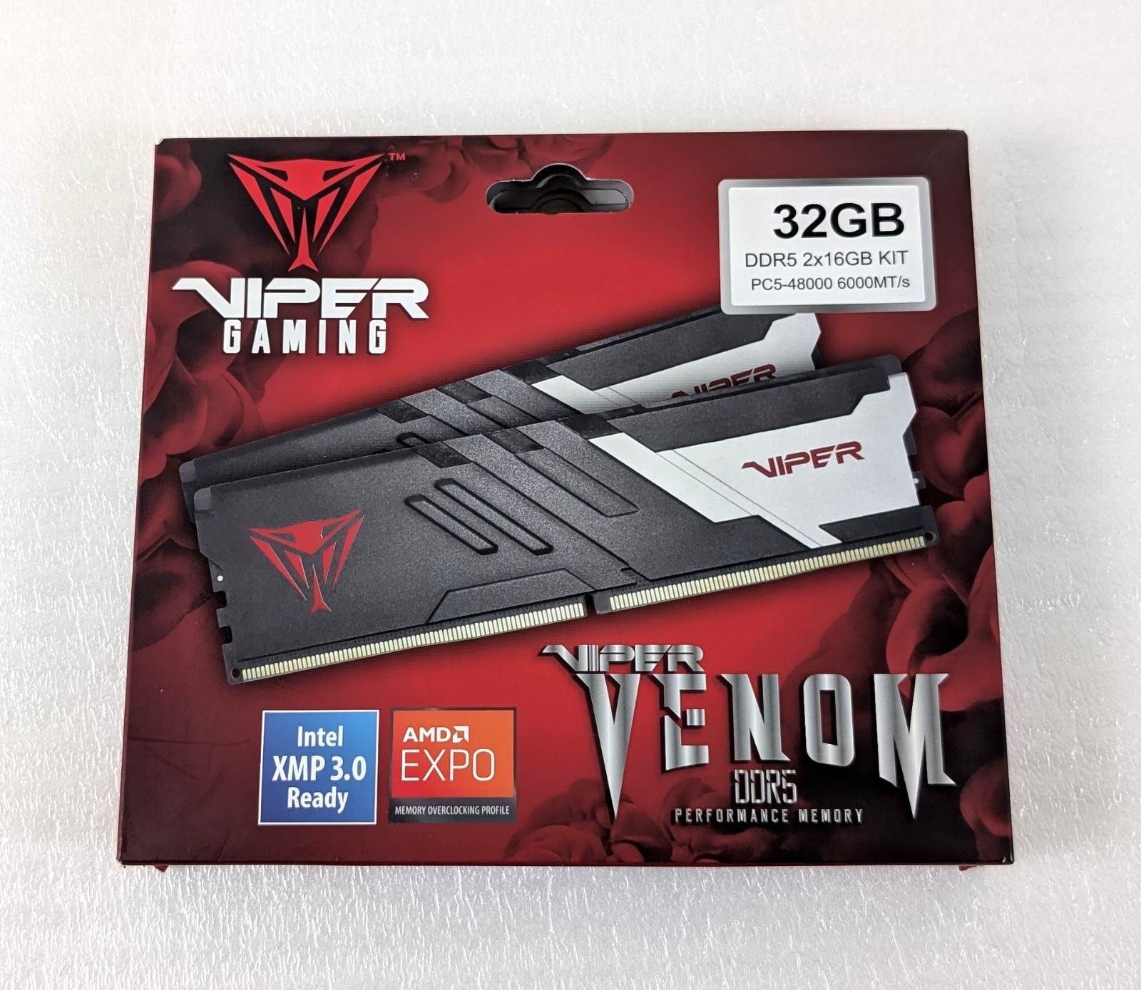 PATRIOT Viper Venom 32GB (2x16GB) DDR5-6000 CL36 AMD/Intel Desktop PC Memory Set