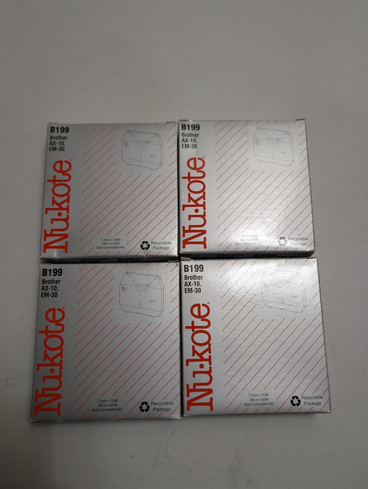 Nu-Kote B199 Brother Black Correctable Film Lot Of 4