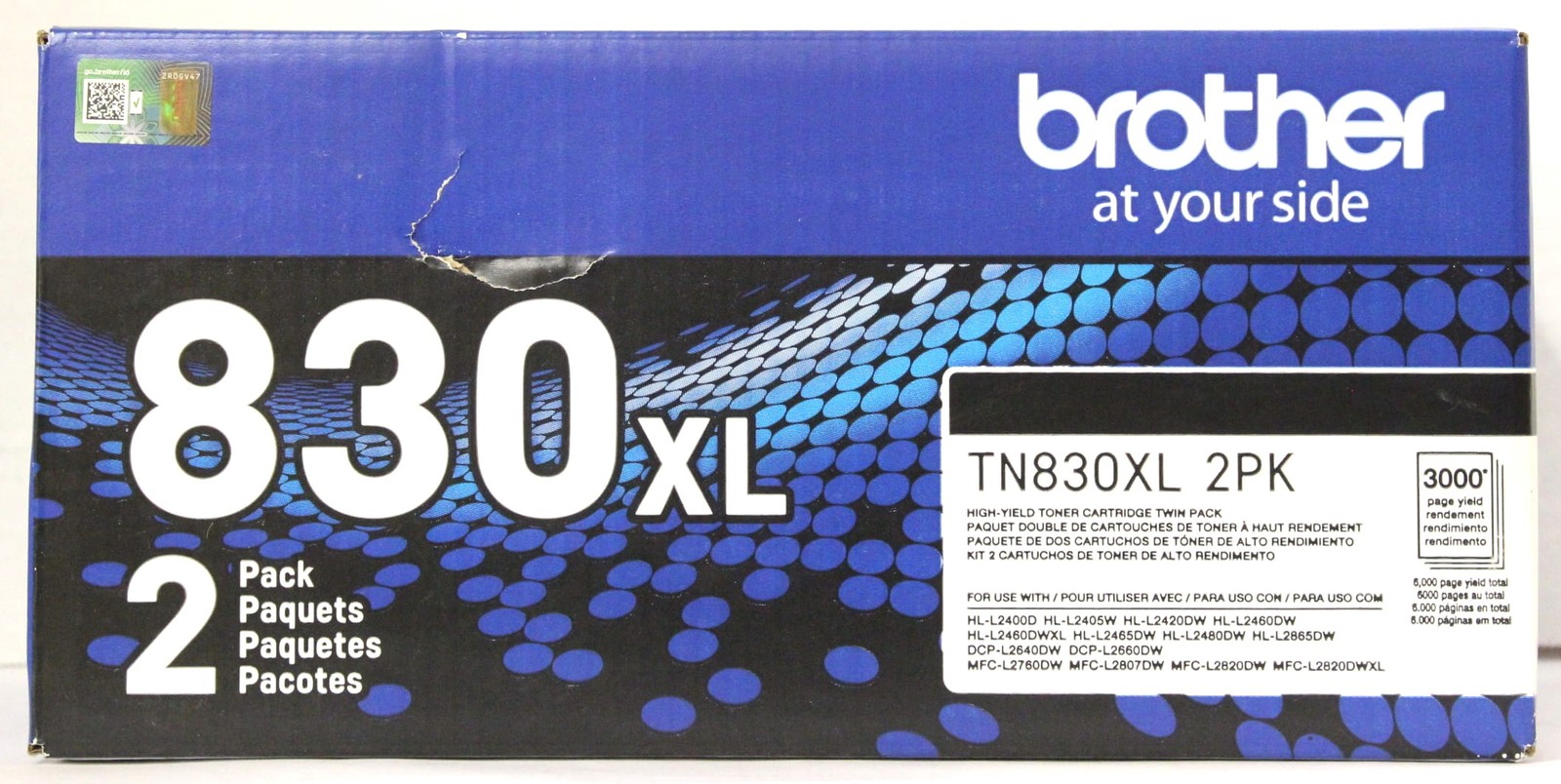 Brother TN830XL (Black) 2 Pack Toner Cartridge