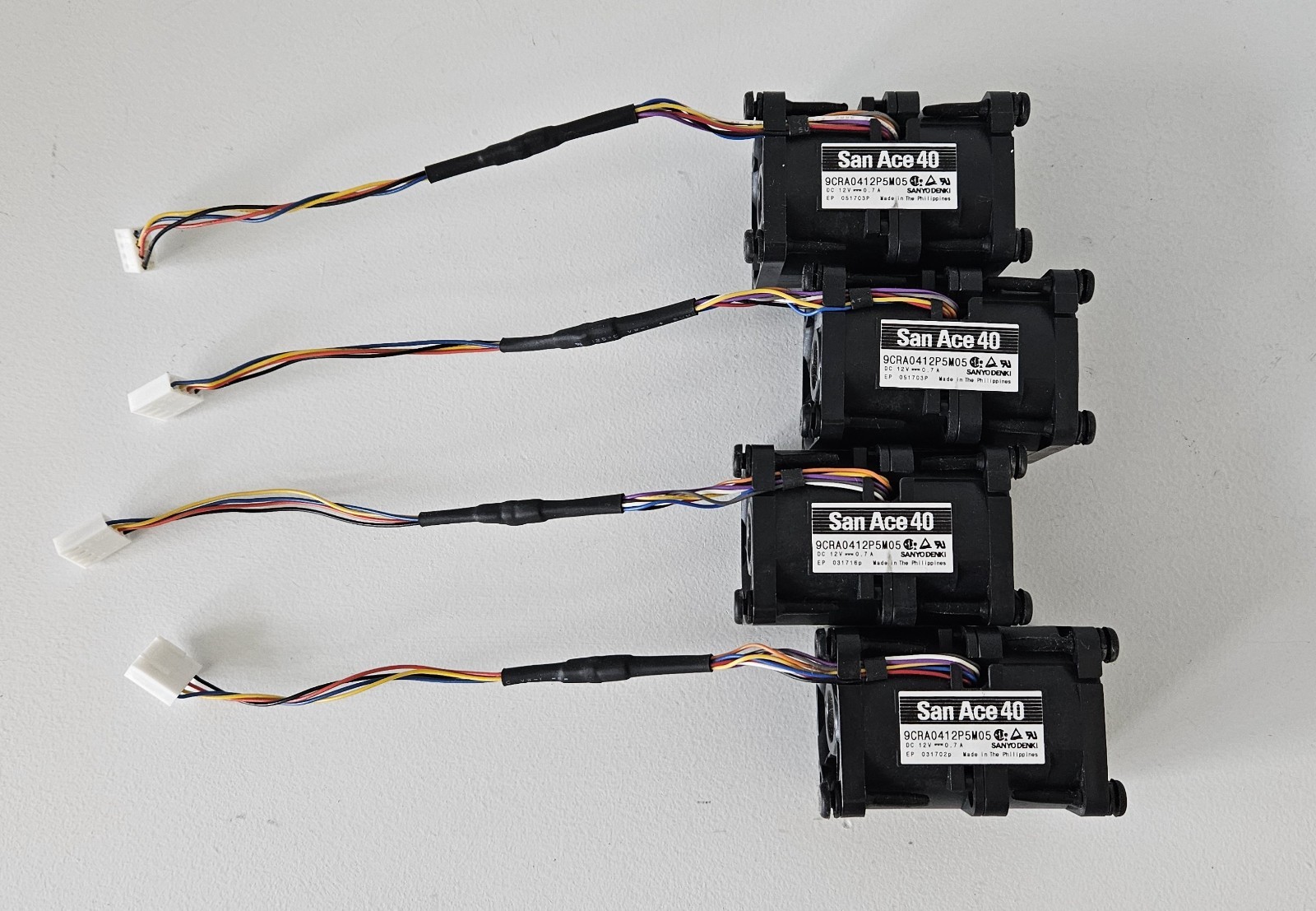 *Lot of 4* Sanyo Denki San Ace 40 12V DC, 0.4A, 9CRA0412P5M05 | FAN-0088L4