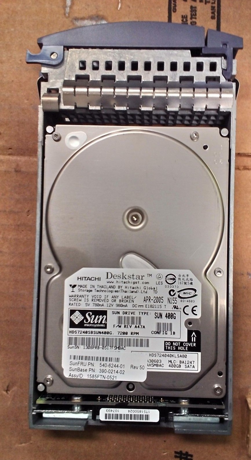 Sun 540-6244-01 390-0214-02 400GB 7200RPM SATA HDD Hard Disk Drive