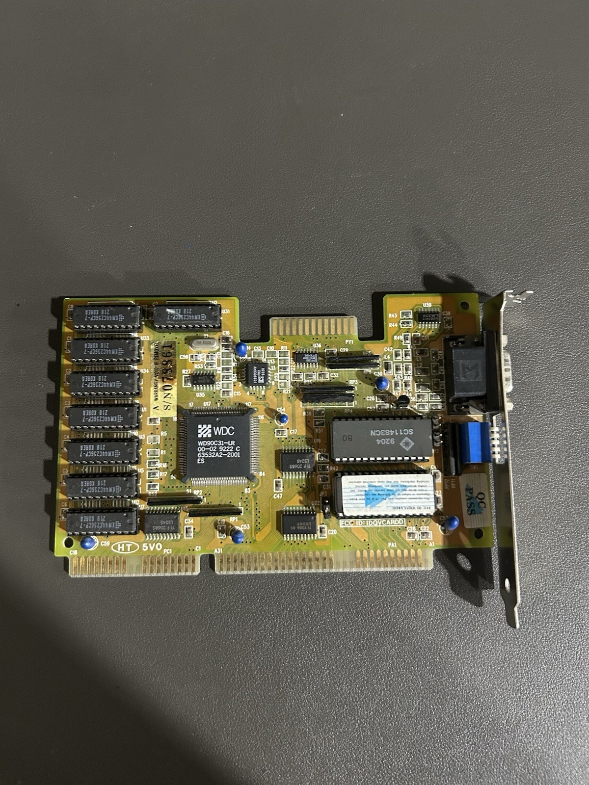 Vintage IET STARTECH WDC WD90C31-LR 1mb ISA VGA CARD - Working