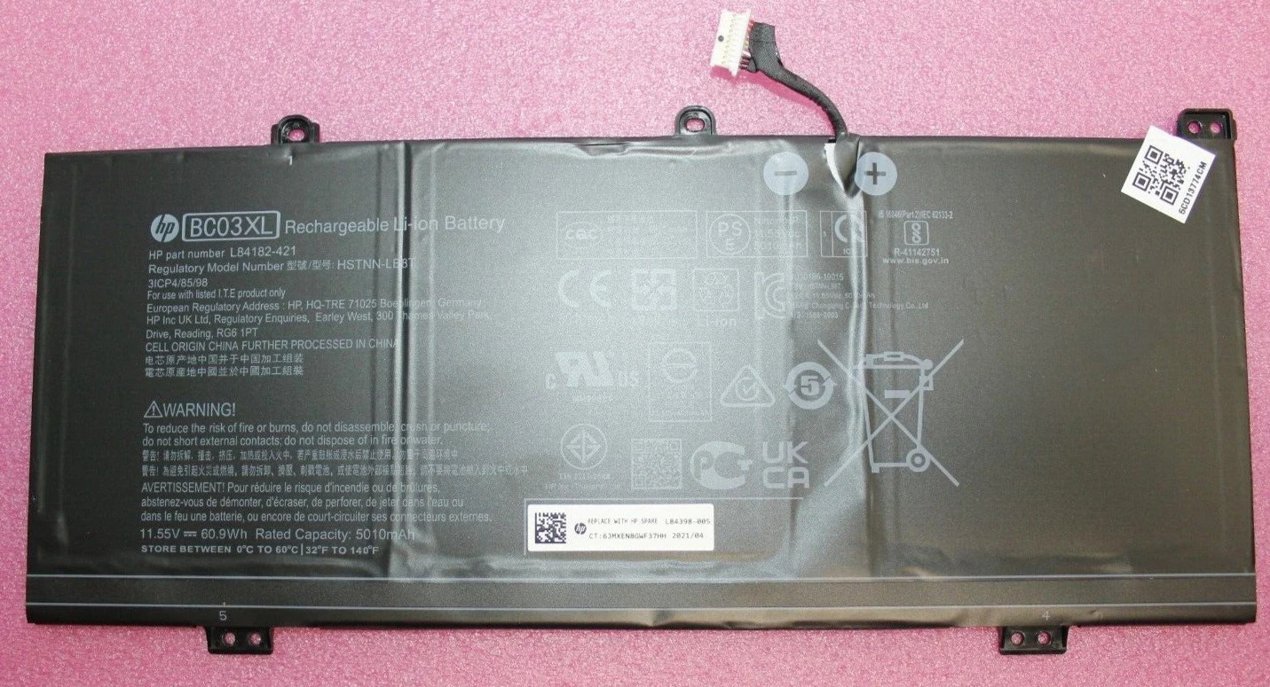 Genuine HP Chromebook Pro C640 Laptop Battery 11.55V 60.9Wh BC03XL L84398-005