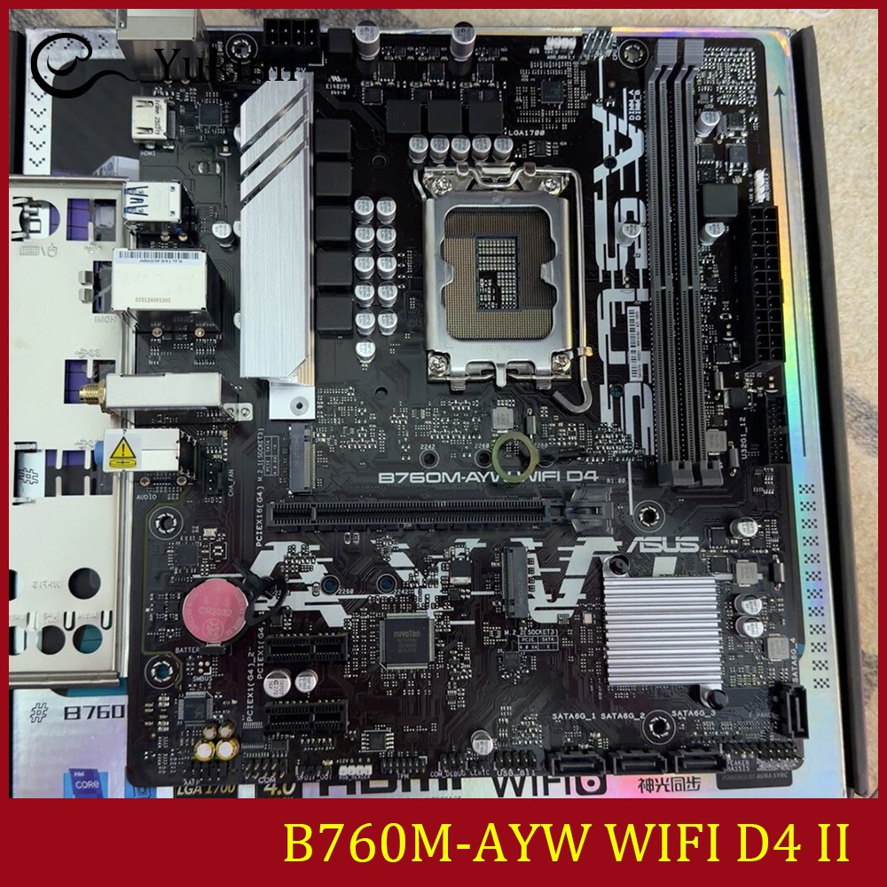 FOR ASUS B760M-AYW WIFI D4 II DDR4*2 64GB LGA1700 HDMI micro-ATX Ｍotherboard
