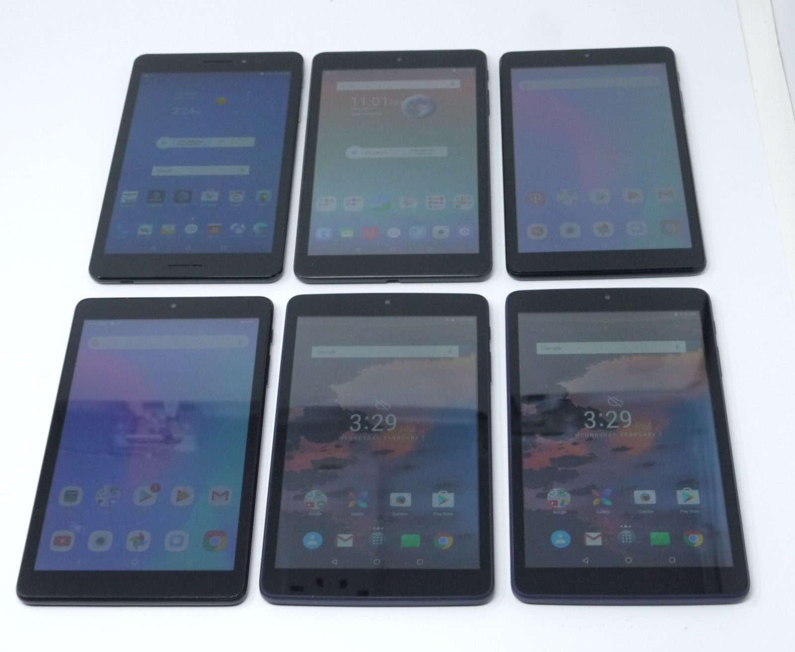 Lot of 6 Working 8" Android Tablets - Alcatel A30 Tablet / Joy Tab / AT&T K88