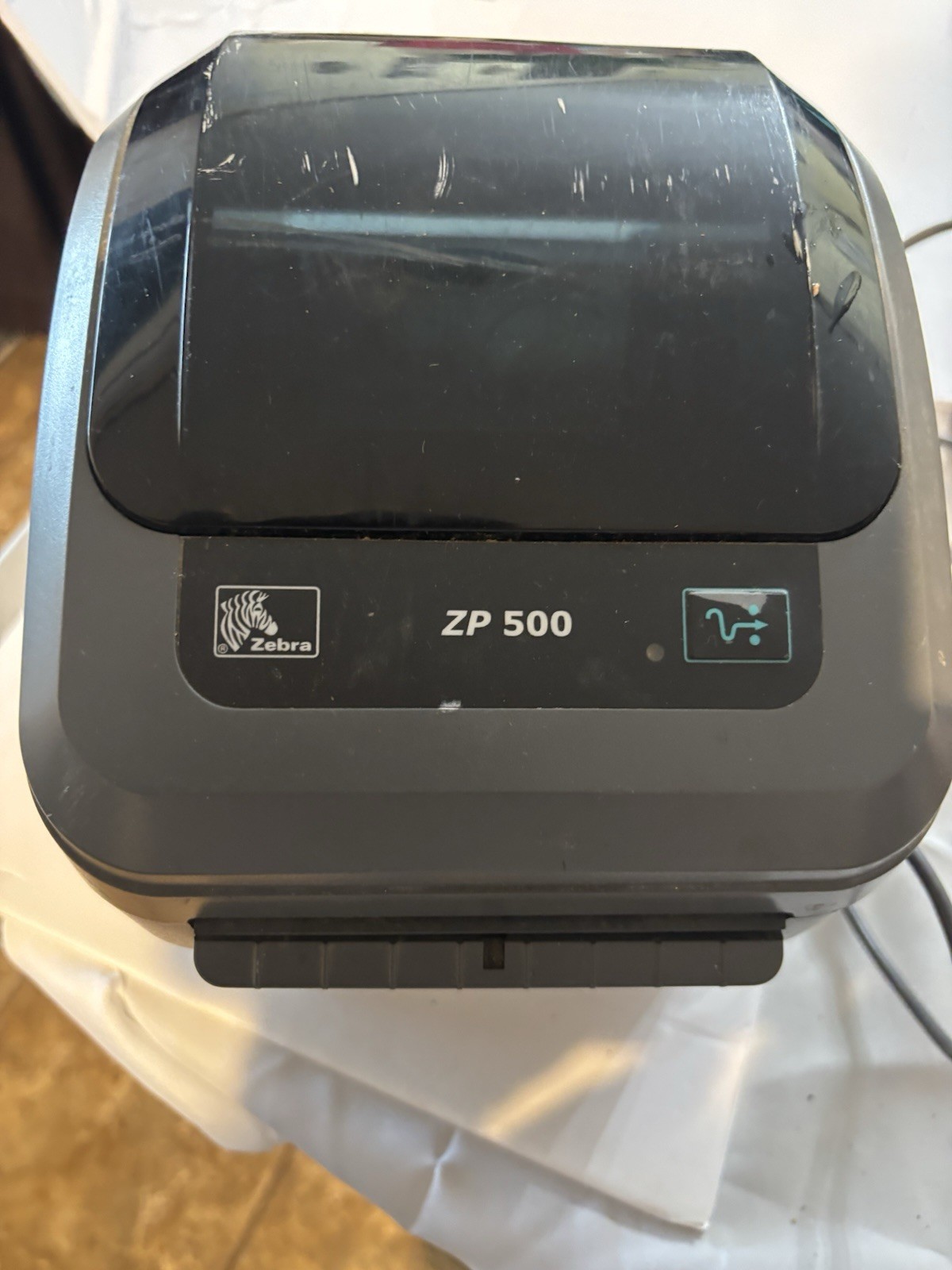 Zebra ZP 500 Plus Thermal Label Printer *for parts or repair* Print As Pictured