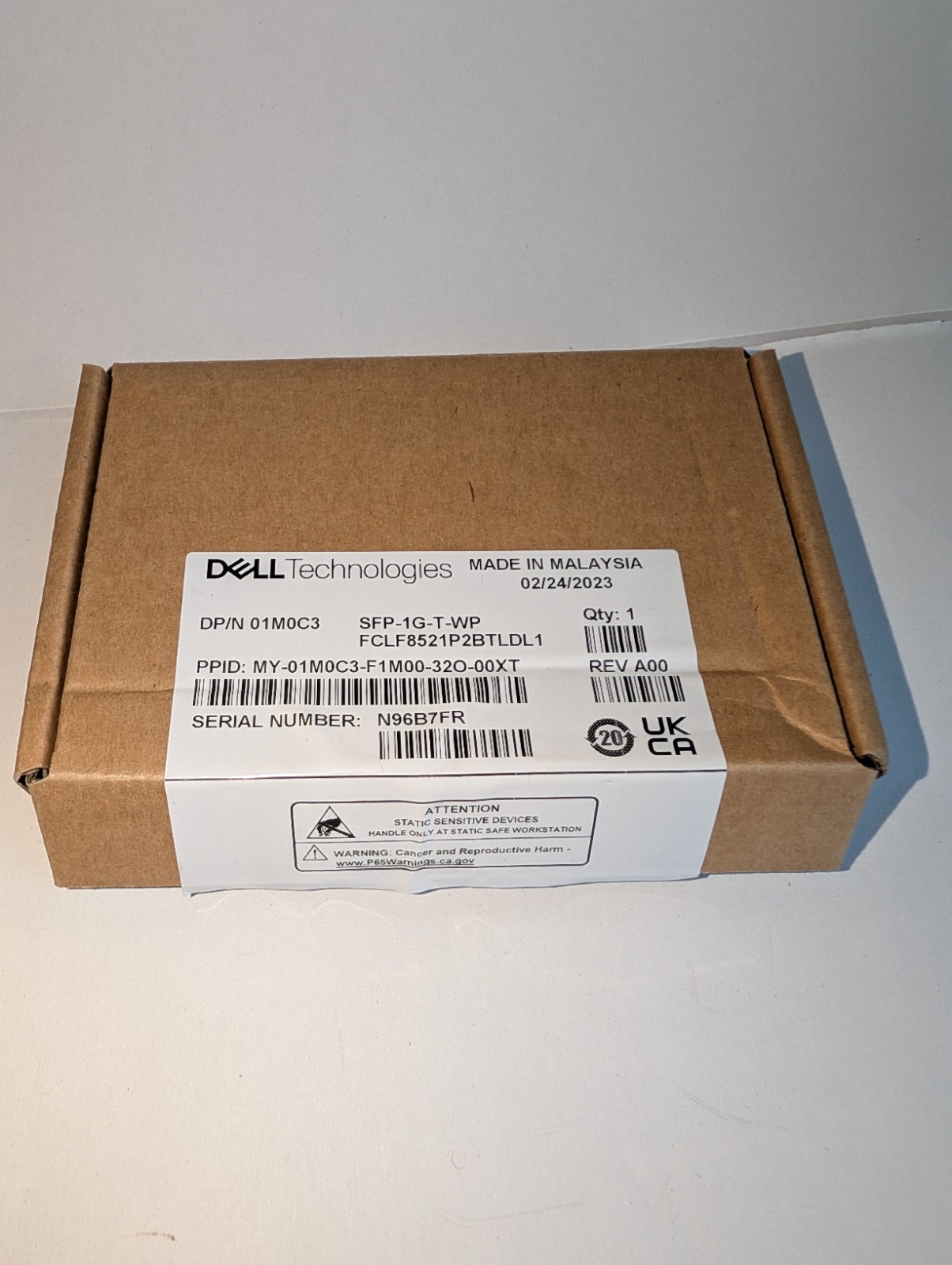 Dell Technologies 407-BBOS Transceiver | SFP-1G-T-WP 1000BT 407-BBOSPERP