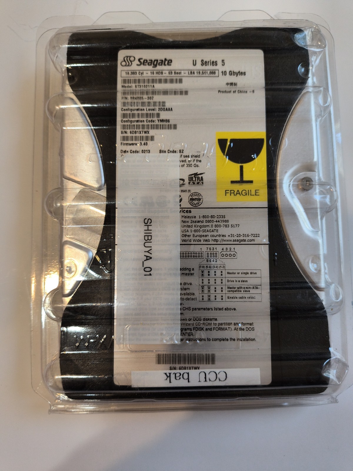Seagate 10GB IDE HDD (ST310211A) - Industrial Replacement for Shibuya Kogyo Tool