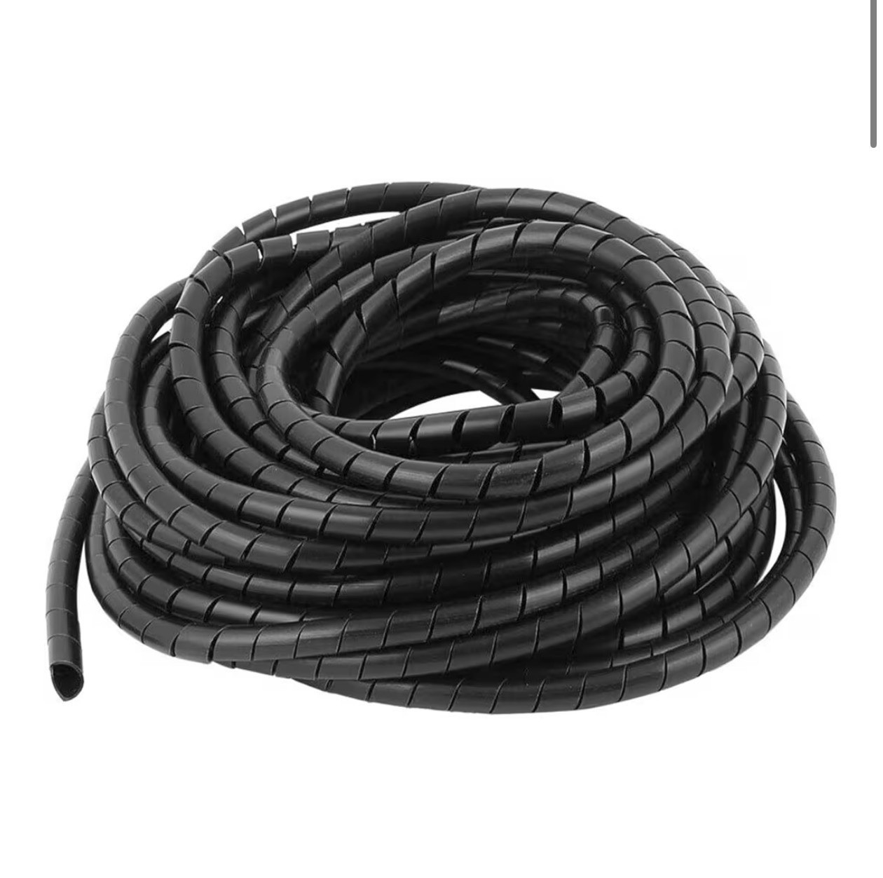 20Ft Spiral Cable Wrap 1/2 Inch Wire Organizer Sleeve Cord Management Black