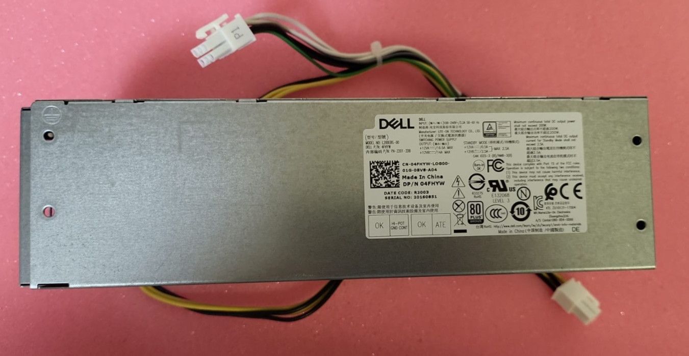 Replacement Part: Dell 4FHYW 04FHYW 200W EPA Compliant Power Supply Tested USA