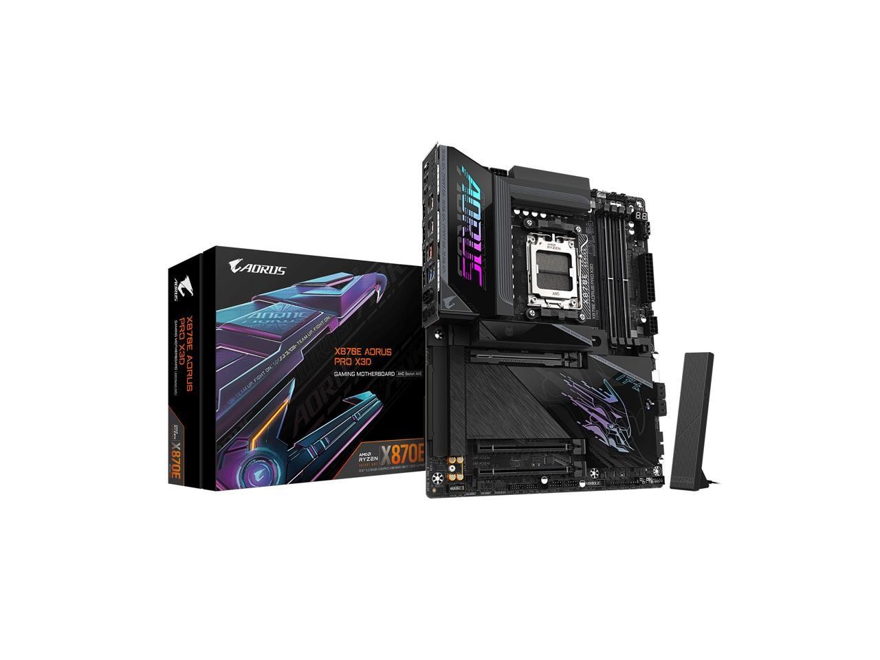 GIGABYTE X870E AORUS PRO X3D AMD AM5 LGA 1718 ATX Motherboard, Supports AMD Ryze