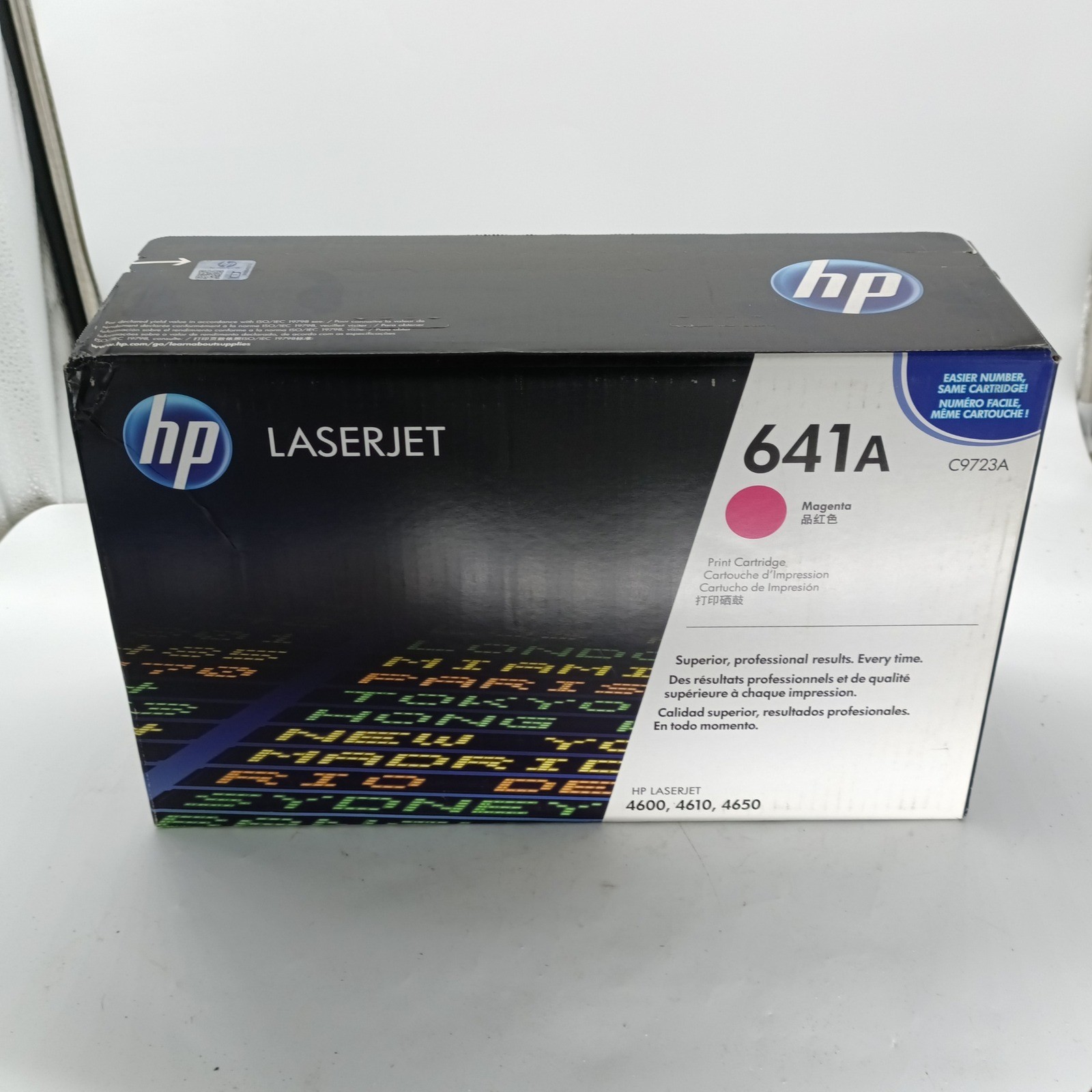 HP 641A Magenta LaserJet Toner Cartridge C9723A OEM New Open Box Sealed Bag