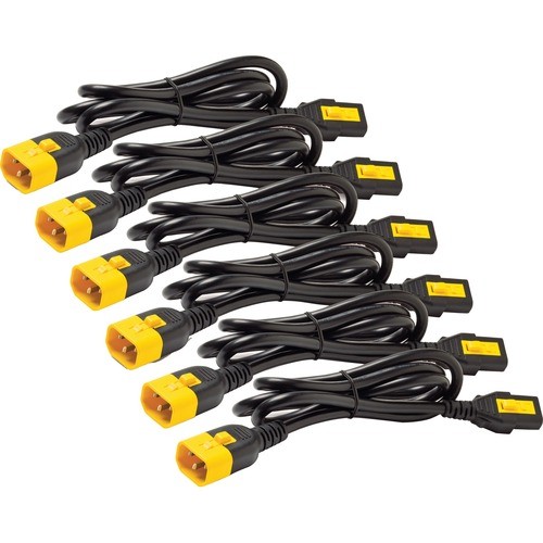 APC NetShelter Power Cord Kit (6 ea), Locking, C13 to C14, 1.2m, North America