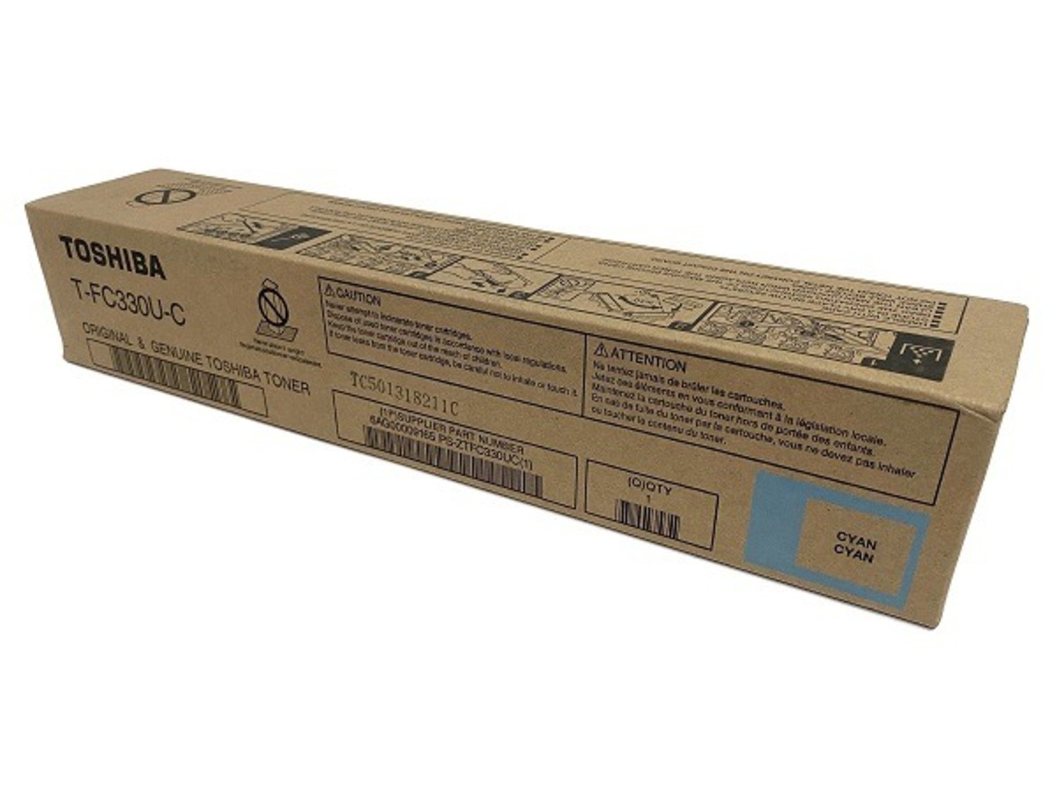 Genuine Toshiba T-FC330U-C Cyan Toner Cartridge