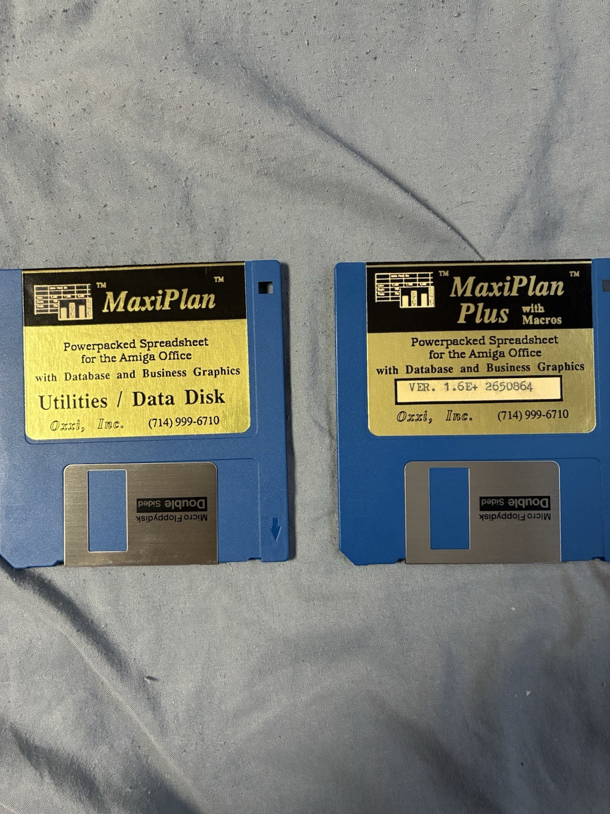 MaxiPlan Plus Spreadsheet w/ Utilities & Manual –Commodore Amiga –Tested Working