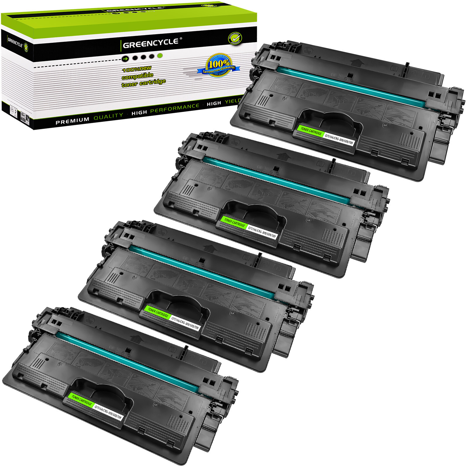 4PK Q7516A 16A High Yield Toner Compatible For HP LaserJet 5200 5200dtn 5200tn 