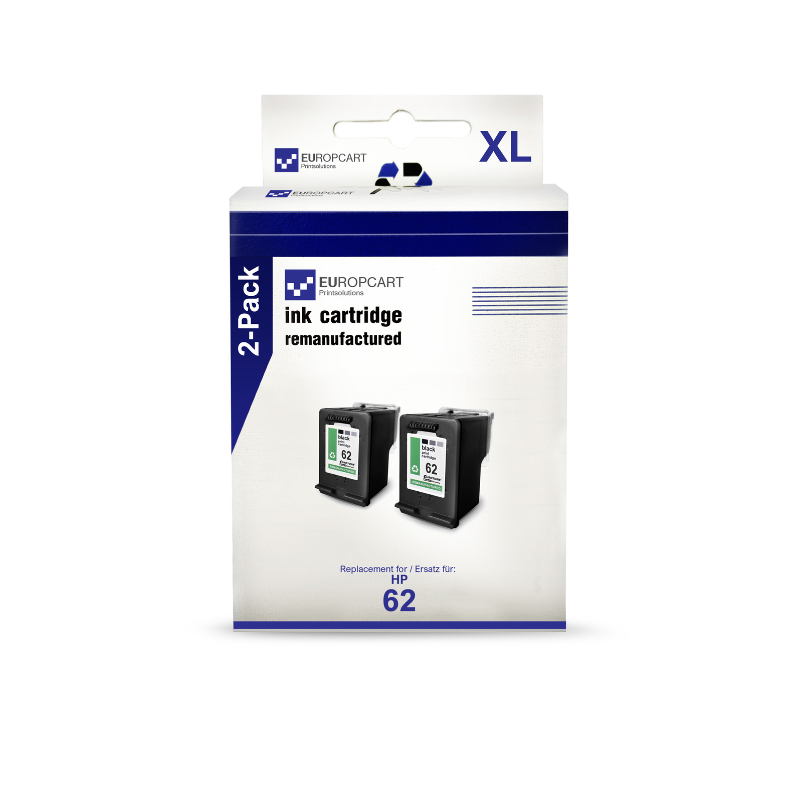 2x Europcart Ink Cartridge Black Compatible for HP 5665 5663 5544 5660