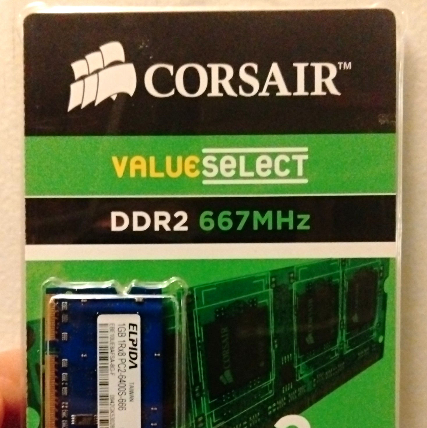 Corsair ValueSelect 2GB DDR2 667MHz SO-DIMM 200-Pin Non-ECC VS2GSDS667D2G