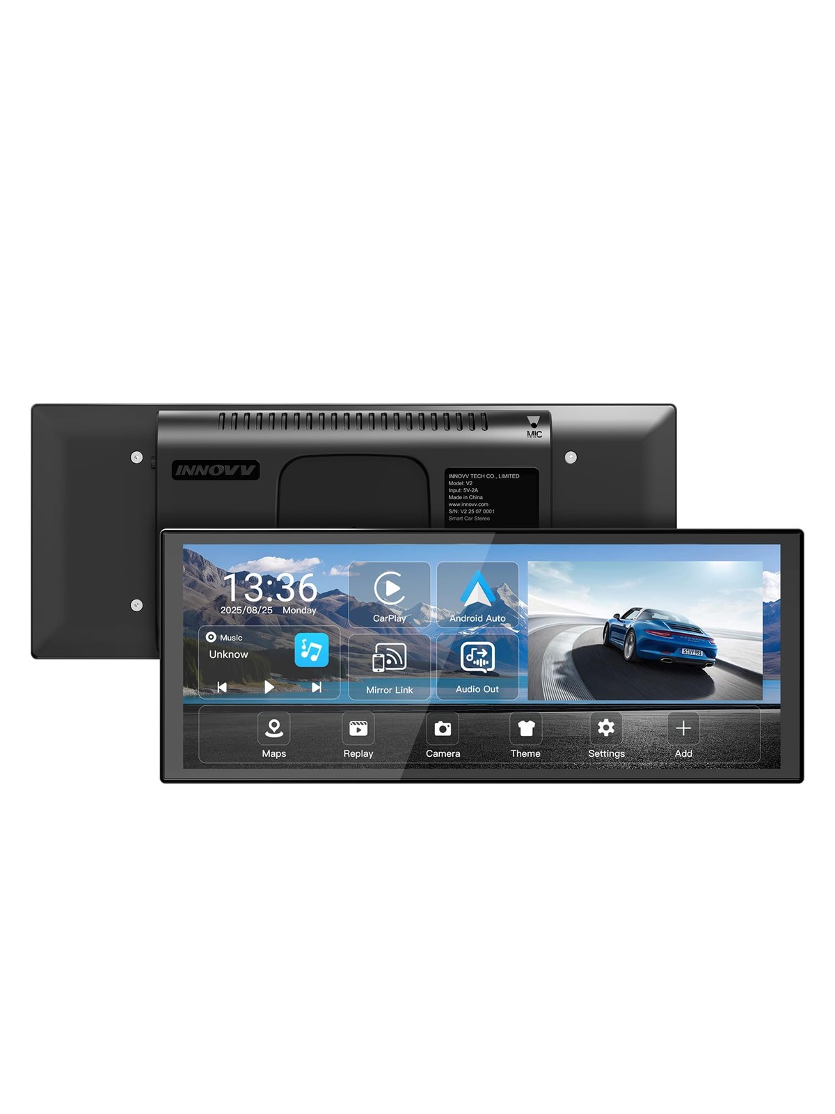 INNOVV V2 10.3 Inch Wireless CarPlay & Android Auto HD IPS Touch Screen 1920x...