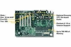 Tyan slot 1 intel chipset, rev b, 2 x isa, 5x pci