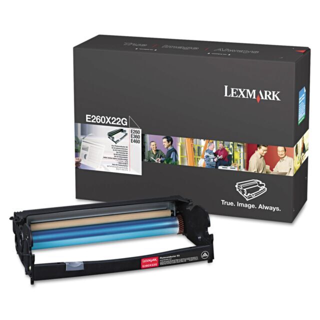 Lexmark E260X22G Black Drum Toner Cartridge