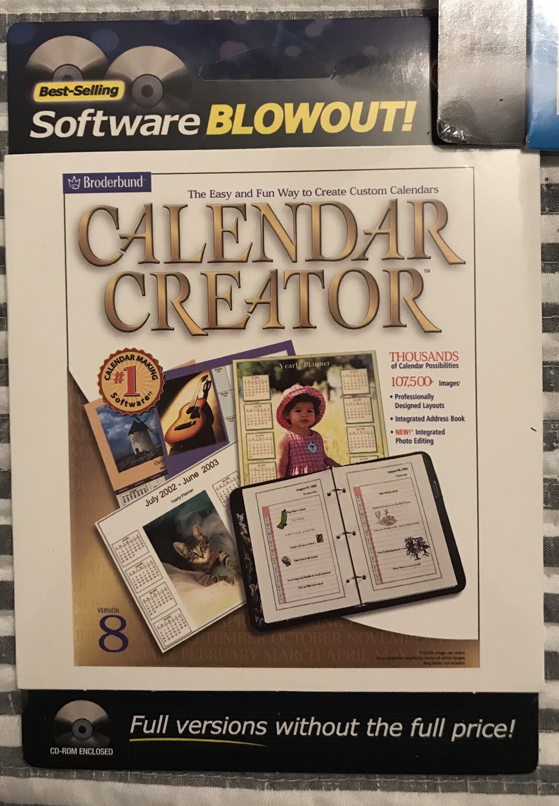 VTG- Calendar Creator-CD Rom-107,500 Images-Thousands Calendar Opportunities-NEW
